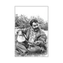 Ahmet Kaya "Saz / Siyah Beyaz" - Wandschild