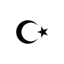 Halbmond und Stern - Autosticker