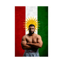 Agit Kabayel - Kurdish Flag Poster Sign