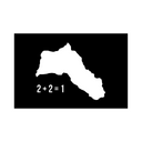 Kurdistan Landkarte / 2+2 = 1 Schwarz
